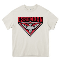 Cream essendon fc Heavy Core Tee - linhVisuals