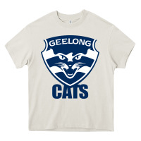 Cream geelong cats Heavy Core Tee - linhVisuals