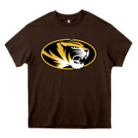 Chocolate Brown missouri tigers Heavy Core Tee - linhVisuals