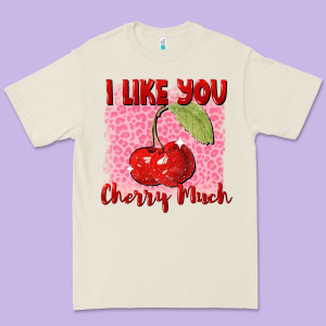 I Like You Cherry Much Premium Tee Designed By Fadigitalartstudio