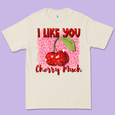I Like You Cherry Much Premium Tee Designed By Fadigitalartstudio