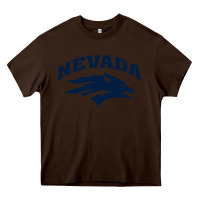 Chocolate Brown nevada wolf pack Heavy Core Tee - linhVisuals