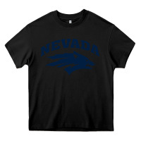 Black nevada wolf pack Heavy Core Tee - linhVisuals