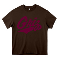 Chocolate Brown montana griz Heavy Core Tee - linhVisuals