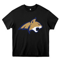 Black montana state bobcats Heavy Core Tee - linhVisuals