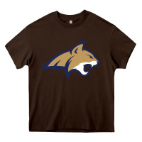 Chocolate Brown montana state bobcats Heavy Core Tee - linhVisuals