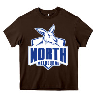 Chocolate Brown north melbourne fc Heavy Core Tee - linhVisuals