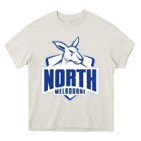 Cream north melbourne fc Heavy Core Tee - linhVisuals