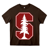 Chocolate Brown stanford cardinal Heavy Core Tee - linhVisuals