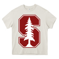 Cream stanford cardinal Heavy Core Tee - linhVisuals