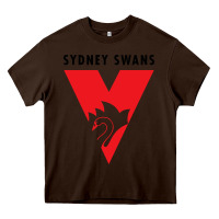 Chocolate Brown sydney swans Heavy Core Tee - linhVisuals