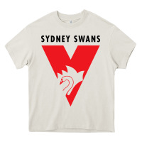 Cream sydney swans Heavy Core Tee - linhVisuals