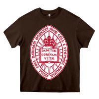 Chocolate Brown bard college Heavy Core Tee - linhVisuals