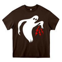 Chocolate Brown the ghost army Heavy Core Tee - linhVisuals