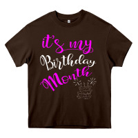 Chocolate Brown it's my birthday month party Heavy Core Tee - linhVisuals