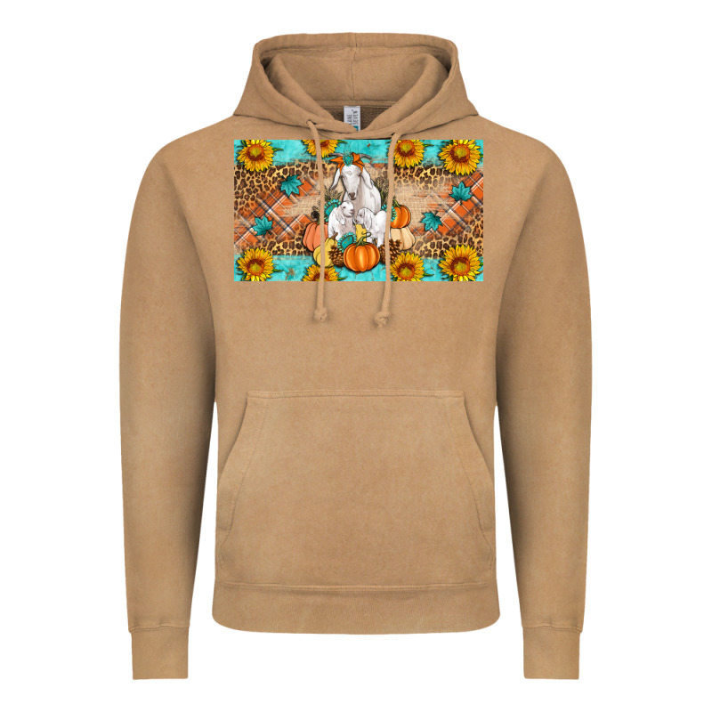 Goat Family Fall Pumpkins Vintage Hoodie by Artiststas | Teevron