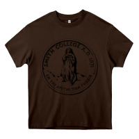Chocolate Brown Smith College Heavy Core Tee - linhVisuals