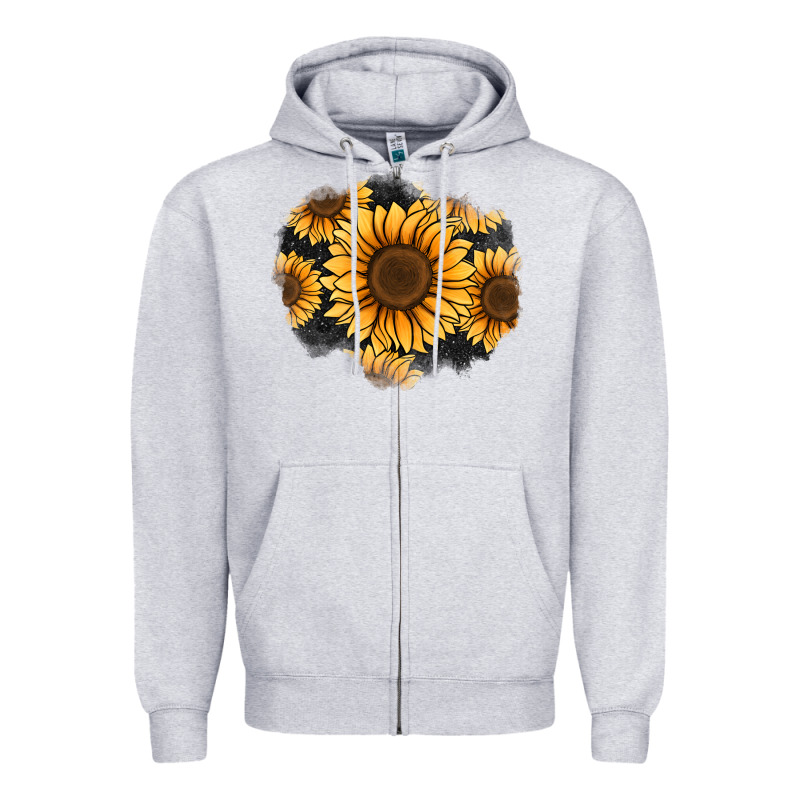 Sunflower Patch Zipper Hoodie by Jasminsmagicworld | Teevron