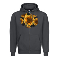 Smoke sunflower patch Zipper Hoodie - Jasminsmagicworld