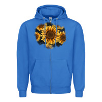 True Royal sunflower patch Zipper Hoodie - Jasminsmagicworld