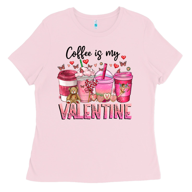 Coffee Is My Valentine Ladies Tee by CowhideDigitalArt | Teevron