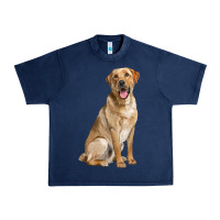 Navy Labrador Retriever llustrations Urban Heavy Tee - LillyAllenDesigns