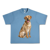 Pebble Blue Labrador Retriever llustrations Urban Heavy Tee - LillyAllenDesigns