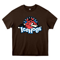 Chocolate Brown #the icehogs rockford Heavy Core Tee - linhVisuals