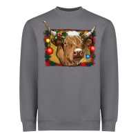 Storm highland cow christmas Heavyweight Sweatshirt - RanaPortraitStore