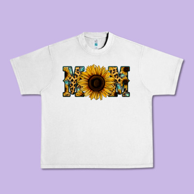 Sunflower Leopard Mom Urban Heavy Tee Designed By Jasminsmagicworld