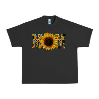 Pigment Black Sunflower Leopard Mom Urban Heavy Tee - Jasminsmagicworld