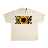 Sandshell Sunflower Leopard Mom Urban Heavy Tee - Jasminsmagicworld