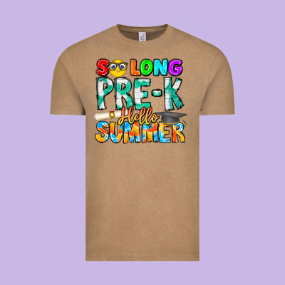 So Long Pre K Hello Summer Vintage Tee Designed By Cowhidedigitalart
