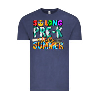 Vintage Denim So Long Pre K Hello Summer Vintage Tee - CowhideDigitalArt