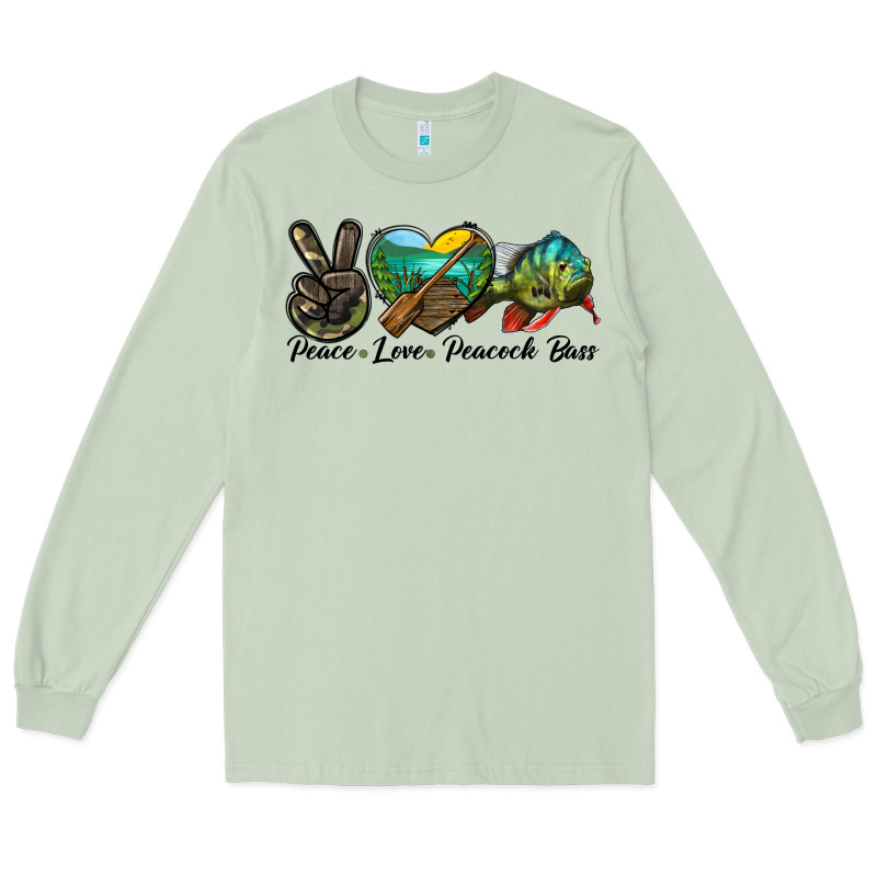 Peace Love Peacock Bass Long Sleeve Tee by LillyAllenDesigns | Teevron