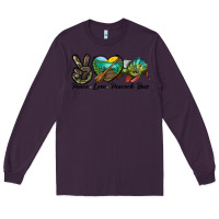 Plum Peace Love Peacock Bass Long Sleeve Tee - LillyAllenDesigns