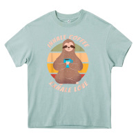 Arona inhale coffee exhale love sloth namaste yoga lover Heavy Core Tee - linhVisuals
