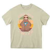 Mossy inhale coffee exhale love sloth namaste yoga lover Heavy Core Tee - linhVisuals