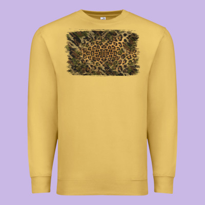 Camouflage Leopard Background Premium Sweatshirt Designed By Jasminsmagicworld