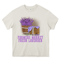 Cream Farmers Market Fresh Lavender Heavy Core Tee - linhVisuals
