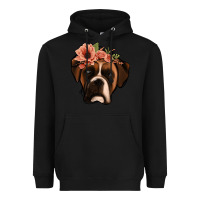 Black floral boxer Heavyweight Hoodie - Jasminsmagicworld