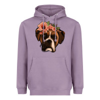 Lavender floral boxer Heavyweight Hoodie - Jasminsmagicworld