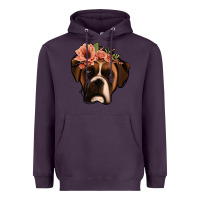 Plum floral boxer Heavyweight Hoodie - Jasminsmagicworld