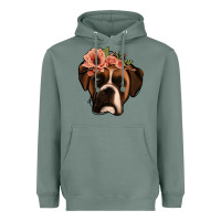 Sage floral boxer Heavyweight Hoodie - Jasminsmagicworld