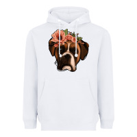 White floral boxer Heavyweight Hoodie - Jasminsmagicworld