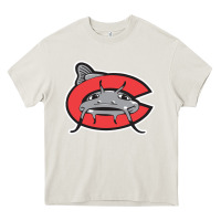 Cream carolina mudcats Heavy Core Tee - linhVisuals