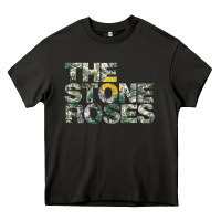 Asphalt THE STONE ROSES GREEN Heavy Core Tee - linhVisuals