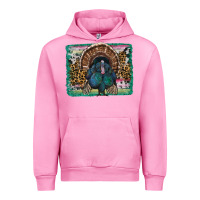 Fuchsia Pink thanksgiving turkey with background Urban Hoodie - RanaPortraitStore