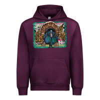 Mauve Wine thanksgiving turkey with background Urban Hoodie - RanaPortraitStore