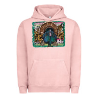 Pigment Salmon thanksgiving turkey with background Urban Hoodie - RanaPortraitStore